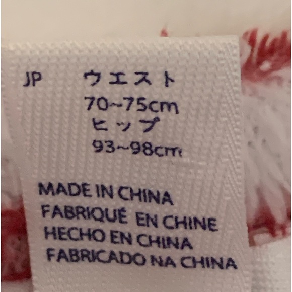 Forever 21 Red & White Striped Hooded Fleece One Piece Adult PJS Womens Sz M - Picture 5 of 5